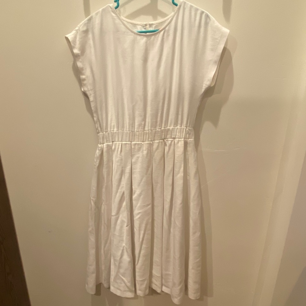 Anthropologie White Dress A-Line